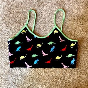 dinosaur cropped tank top